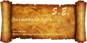 Seidenfeld Edit névjegykártya
